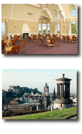 conference dinner room and Edinburgh