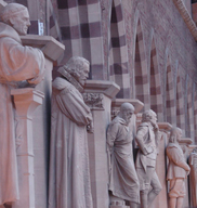 Statues in the Museum of Natural History.