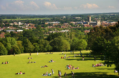 Kent campus slopes